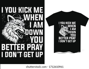 Wolf Motivational T-Shirt Design- tee shirt graphic design