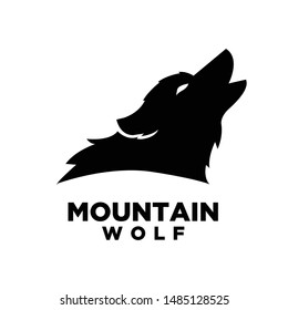 wolf mountain logo icon design