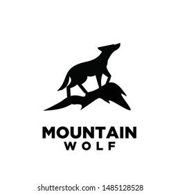 Wolf Mountain Logo Icon Design Stock Vector (Royalty Free) 1485128528 ...