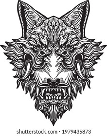 The Wolf Mythology Vector On T-shirt Design