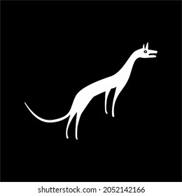 Wolf Naive Illustration for Logo Gram, Art Illustration or Graphic Design Element. Vector Illustration