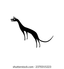 Wolf Naive Illustration for Logo Gram, Art Illustration or Graphic Design Element. Vector Illustration