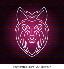wolf  neon sign