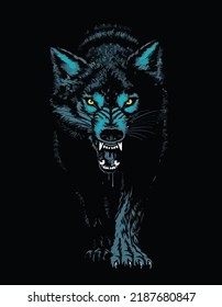 Wolf a nice background poster