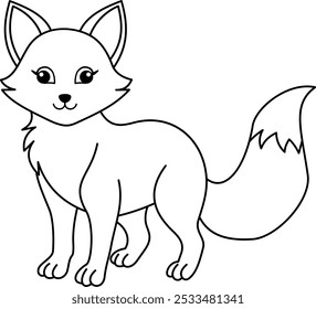 Wolf Umriss für Design-Malbuch für Kinder