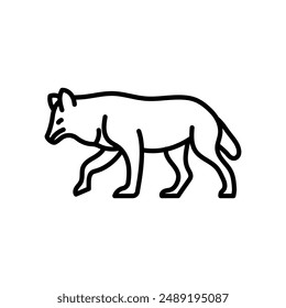Wolf Outline Icon, Vector illustration