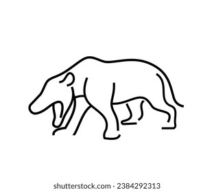 Vector de diseño de logotipo de esquema Wolf