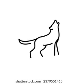 wolf outline style vector logo