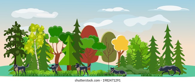 1,481 Wolf pack Stock Vectors, Images & Vector Art | Shutterstock