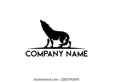 wolf pack logo design vector