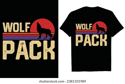 wolf pack. wolf t-shirt design