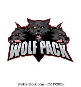 Wolf Pack Vector Logo Design