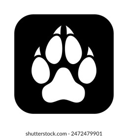 Wolf Paw icon. Vector image