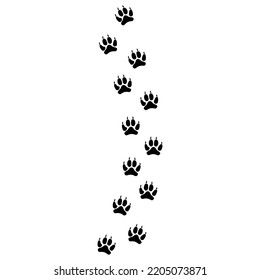 Wolf paw icon vector set. Animal footprints illustration sign collection. wild life symbol or logo.