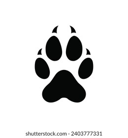 Wolf Paw Print Vector Illustration