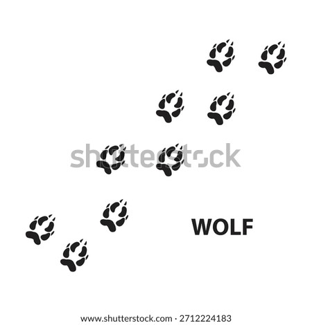Wolf Paw Symbol Illustration,Wolf Paw Mark Illustration,Wolf Paw Print Vector