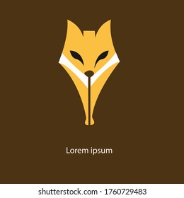 Concepto de diseño del logotipo de Wolf Pen, ilustración del vector