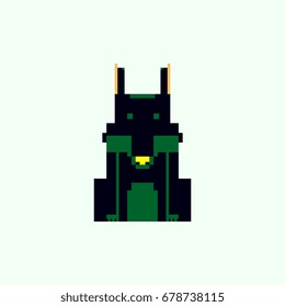Wolf pixel graphic vector