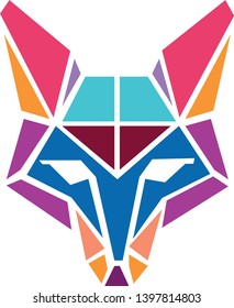 Wolf Polygon Icon Vector Logo Template