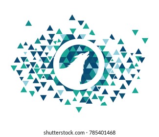 Wolf polygon vector illustration design