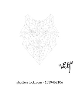 wolf polygons seamless texture illustration vector