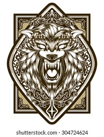 Wolf Poster illustration vector Print T-shirt Design Tattoo