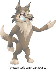 wolf presenting