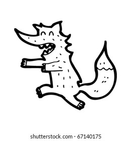 wolf running cartoon