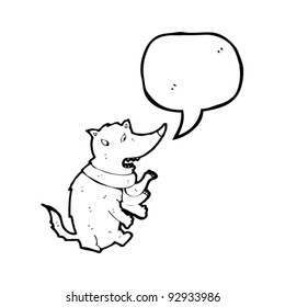 wolf in scarf cartoon