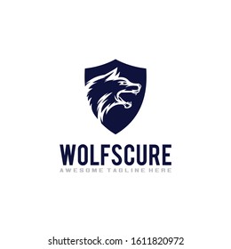 wolf Scure logo design vector inspiration