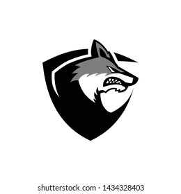 Wolf with seal logo icon design vector 
