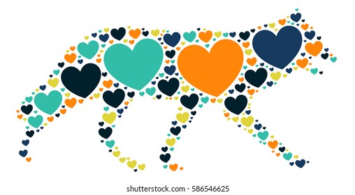 Wolf shape vector design illustration