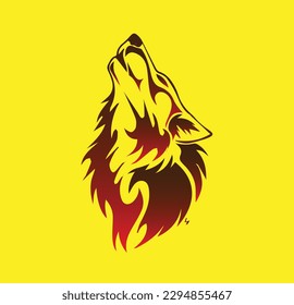 wolf sharp abstract vector logo