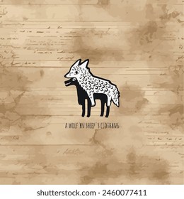 A wolf in sheep's clothing. beautiful minimalistic design	