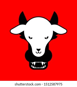 Wolf in sheep's clothing icon sign. vector illustration