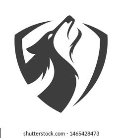 Wolf shield e-sport logo design