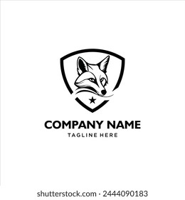 wolf and shield logo, design inspiration, illustration, vector