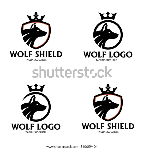 Wolf Shield Logo Design Template Wolf Stock Vector Royalty Free