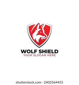 Logotipo Wolf Shield con diseño minimalista para la ciberseguridad