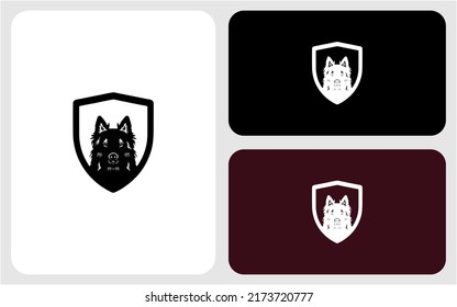 Wolf Shield Vector Logo Design