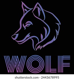 Wolf Sign Icon and T-shirt Graphics Vector