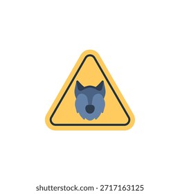 Icono de Vector de signo de lobo. Estilo plano del icono de la aventura. uso perfecto para el logotipo, la presentación, el Sitio web, y más. estilo moderno del color del diseño del icono