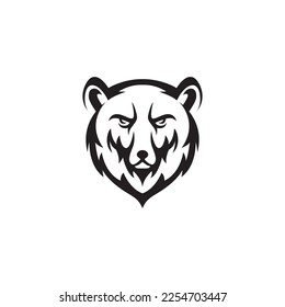 wolf silhouette black logo concept template