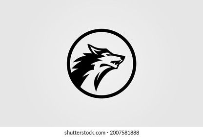 wolf silhouette - black vector design of running, howling and standing animals