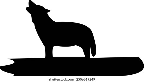Silueta del lobo, logotipo del diseño - diseño del lobo	
