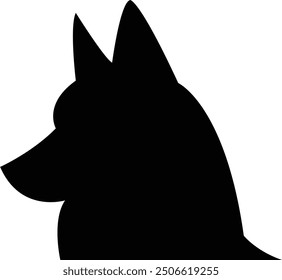 Wolf silhouette, design logo - Wolf design	
