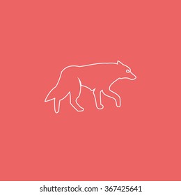 Wolf silhouette. Flat illustration.