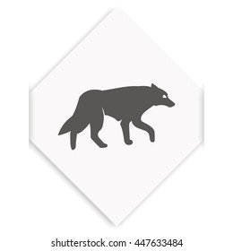 Wolf silhouette. Flat illustration.