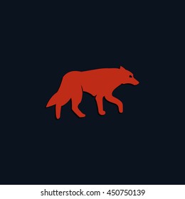 Wolf silhouette. Flat illustration.