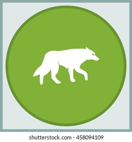 Wolf silhouette. Flat illustration.